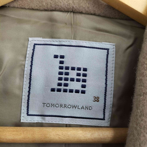 トゥモローランド TOMORROWLAND ウールナイロン ファーフーデッド ロングコート レディース JPN:38